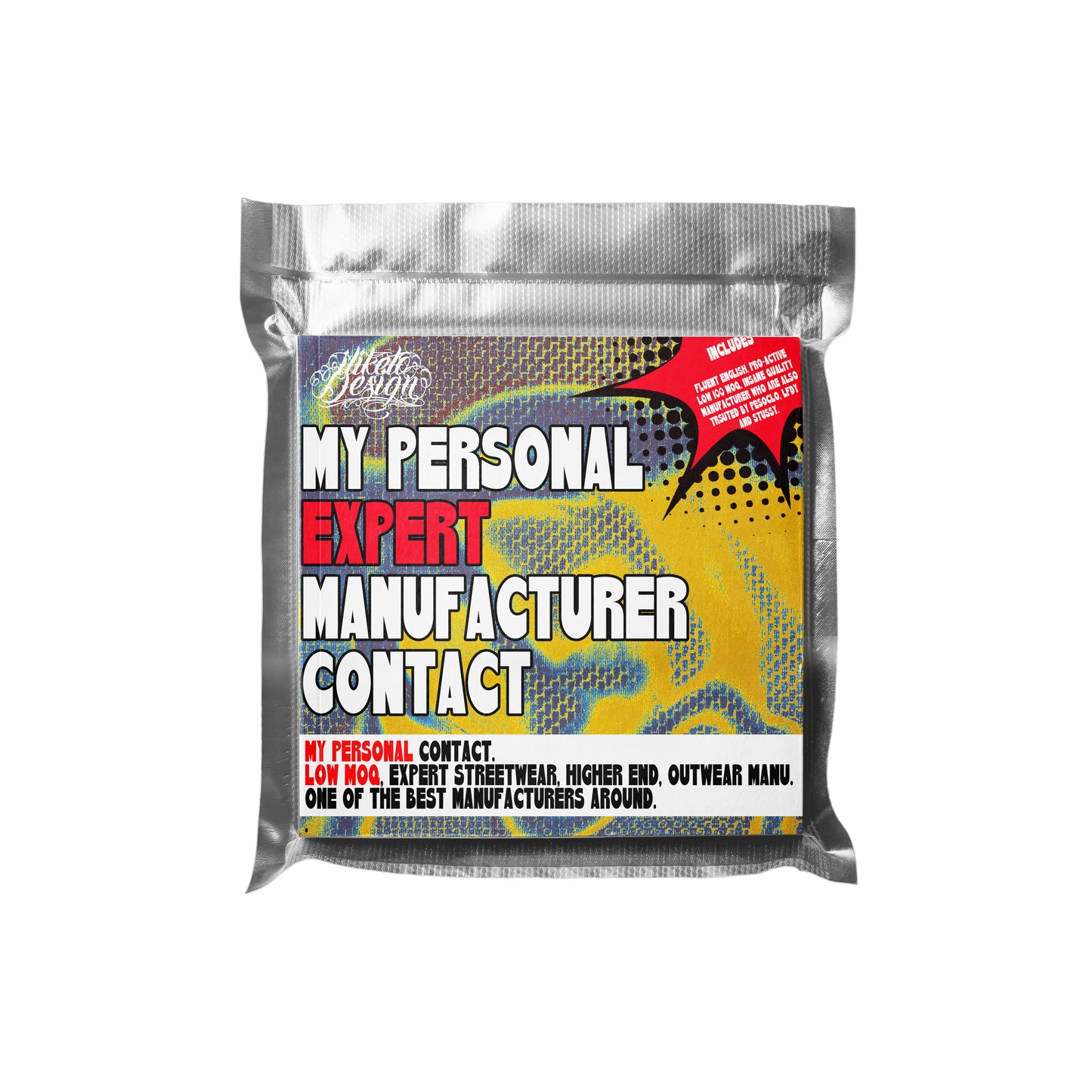 MY PERSONAL MANUFACTURER CONTACT